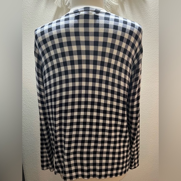 Croft & Barrow Black and White Checkered Cardigan Excellent Condition - Picture 2 of 6